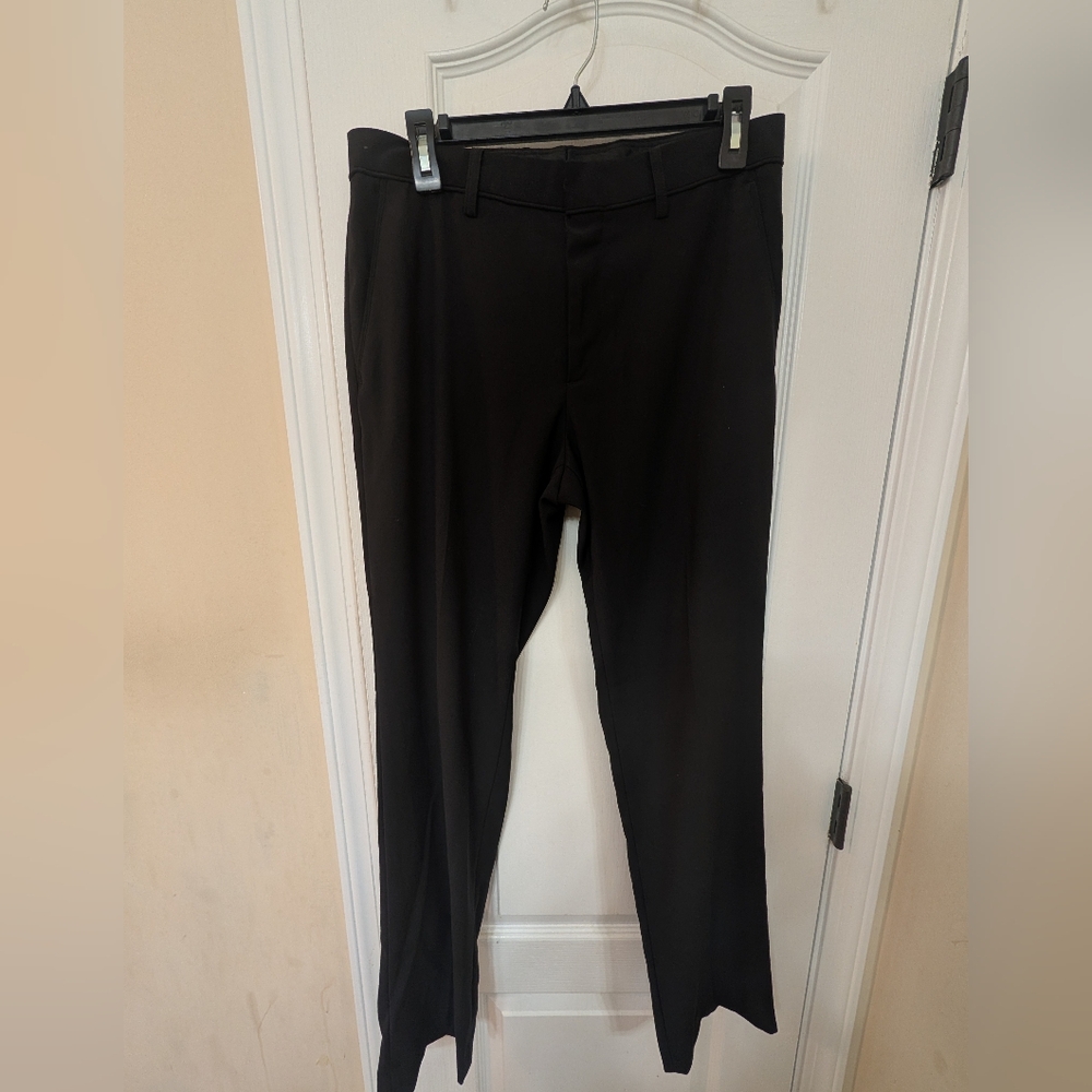 Mossimo Slim Fit  Men's Classic Black Dress Pants With Hidden Buttons